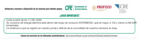 Avisos CFE
